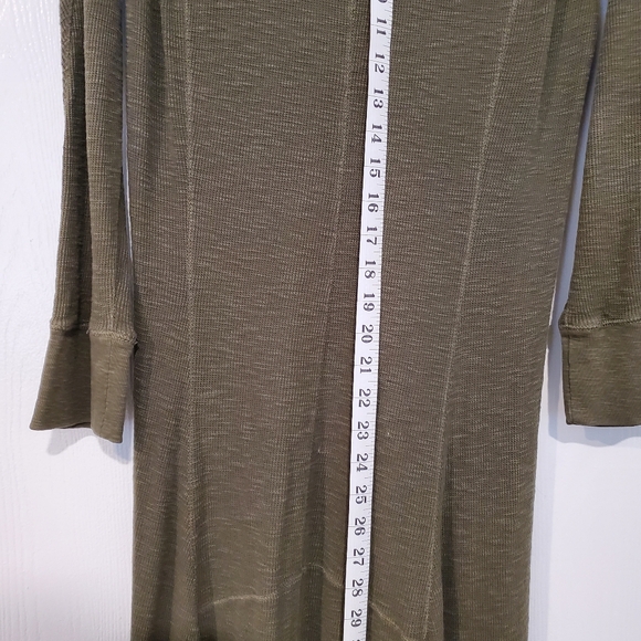 Polo Ralph Lauren Army Green Thermal Knit Midi Maxi Dress, Sz XL - Picture 3 of 9